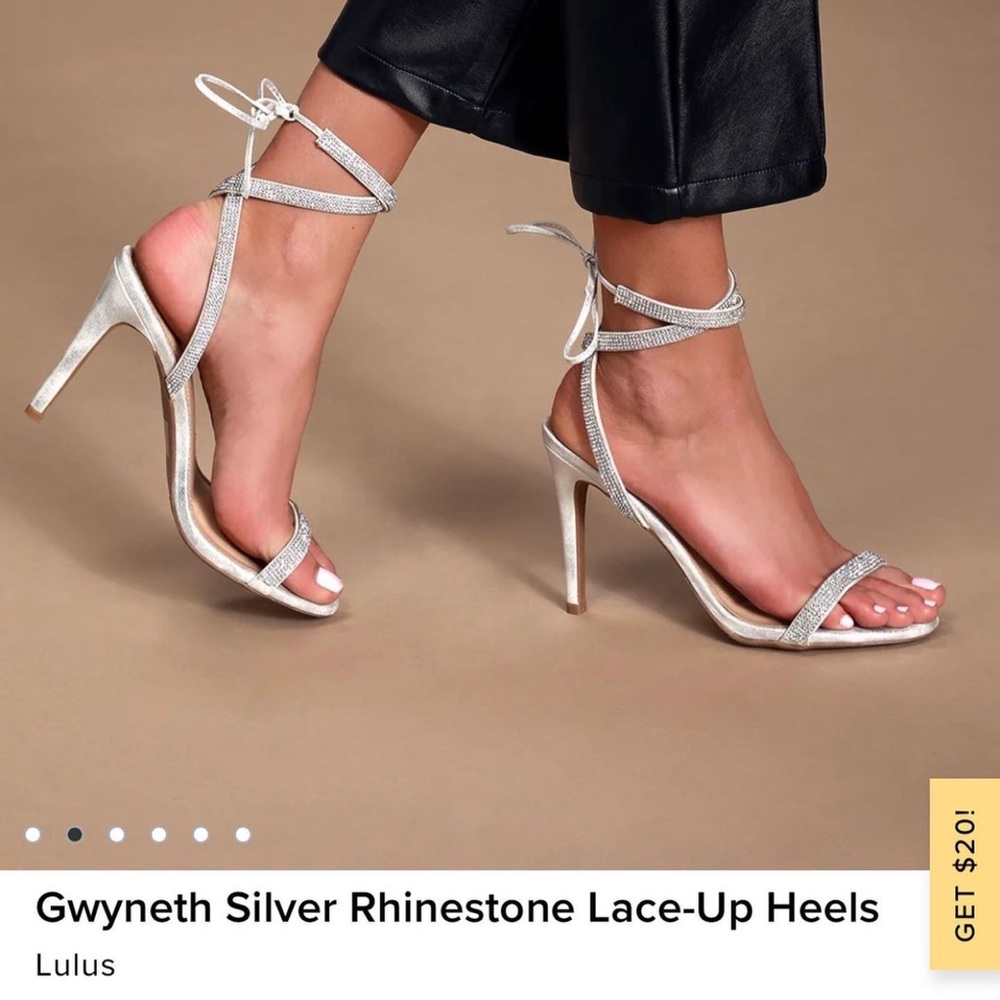 sparkly silver heels